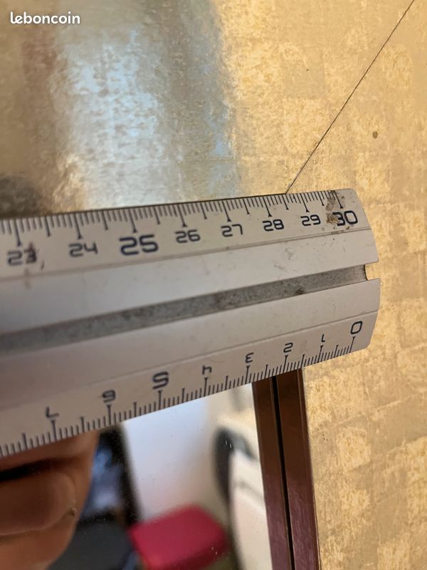 Miroir en pied : hauteur avec cadre 140 cm - Largeur du miroir 28cm (image 3)