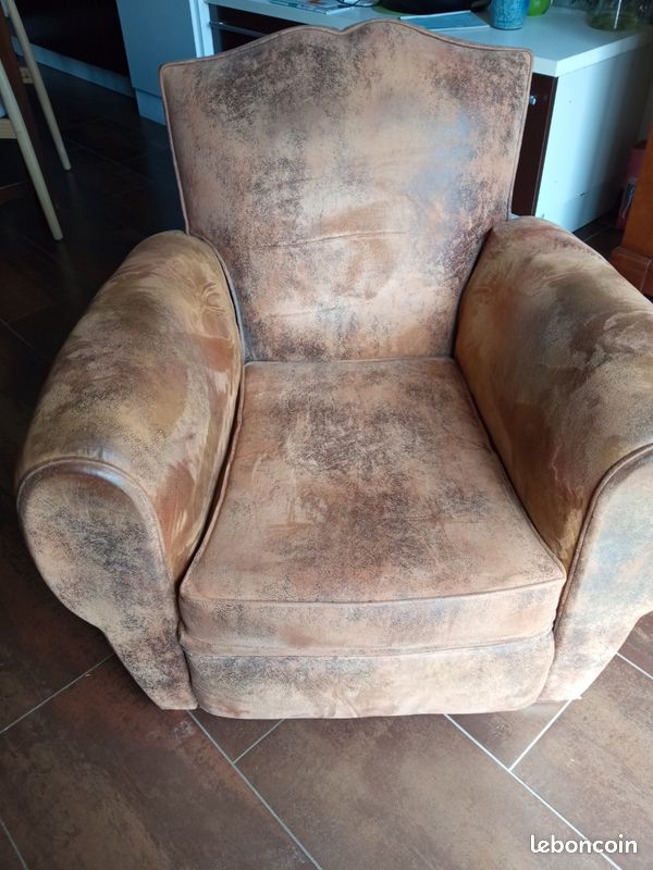 Fauteuil club cuir (image 1)