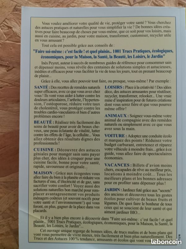 Faire soi même - C'est facile et quel plaisir.1001 trucs pratiques, écologiques, économiques
Peyret Ines (image 2)