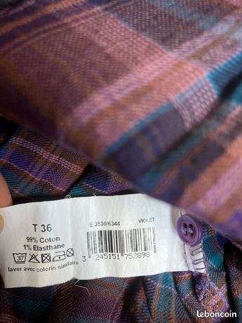 Bleu sarcelle moyen | Jupe Aline en corde | FR