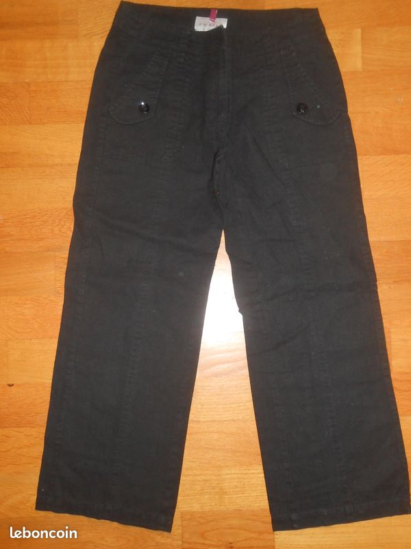 Pantalon en toile La City noir T 34 (image 1)