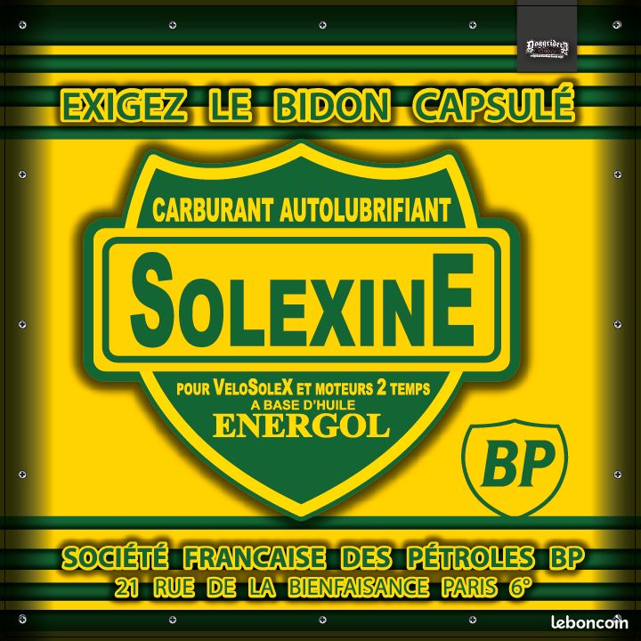 ENSEIGNE lumineuse LED 50x50cm ou 100X50 SOLEXINE SOLEX HUILE VINTAGE (image 1)