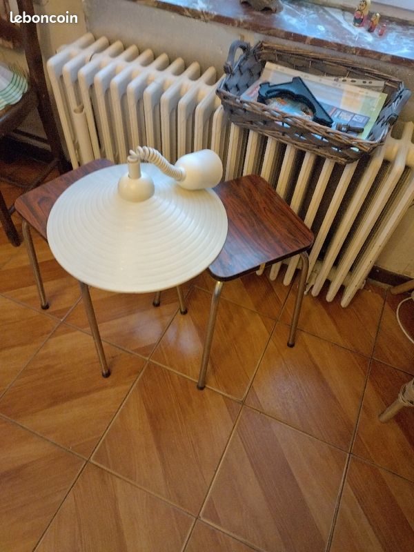 Lampe suspension blanc metal reglable (image 1)