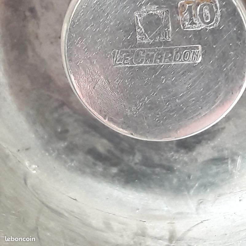 Paire de chandeliers en argent 800 à 6 bougeoirs sur SA - Antiquités décoration