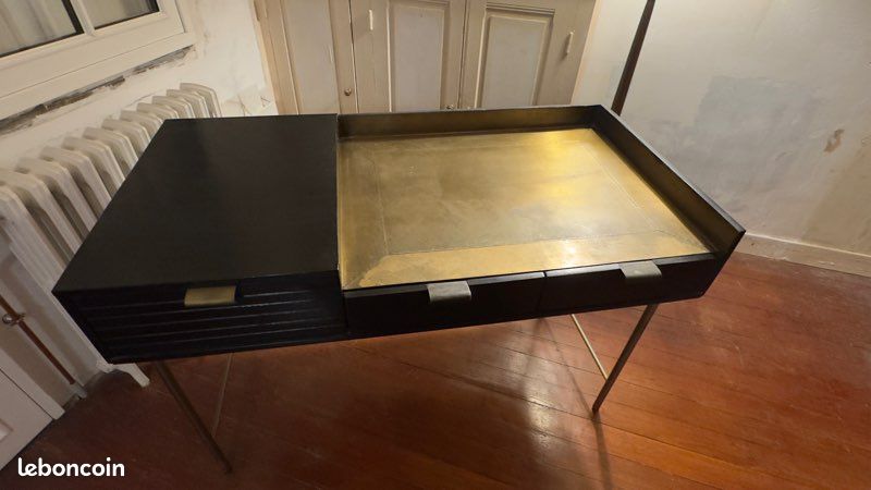 Bureau maison du monde bois laiton (image 4)