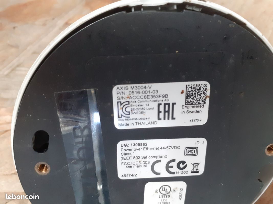 Lot de caméras axis modèle M3004 V Bricolage