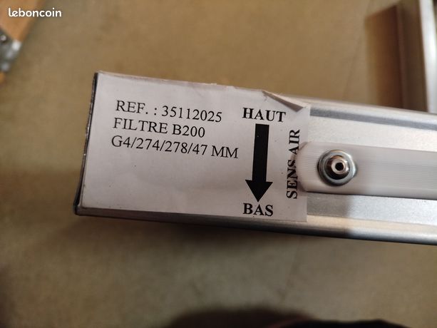 Filtre G4 De Rechange Pour Ventilation Aldes T.Flow B200 - Référence 35112025