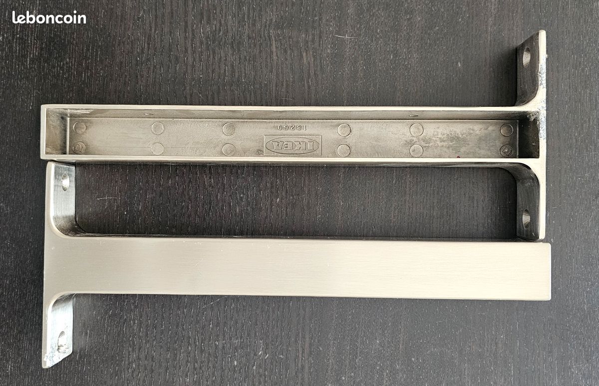 Support etagere , equerre nickelé 30*12 cm - Ikea Granhult (image 1)