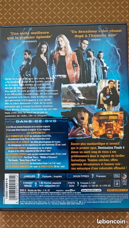 Coffret 4 DVD - Destination Finale : La Tétralogie (Intégrale 1 à 4) (image 6)