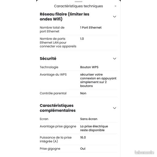 Répéteur WiFi 300 Mbps avec prise – Comme neuf (image 8)