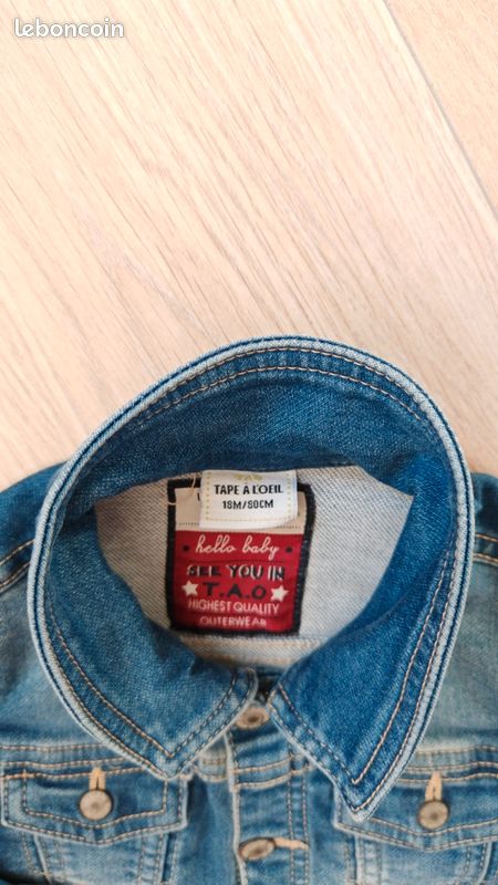 Veste en jean tape a l'oeil 18mois 80cm 🌹 (image 4)