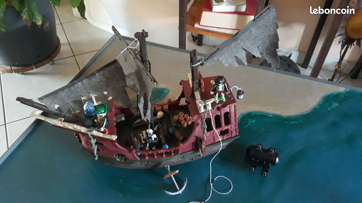 Playmobil 4806 pirate tricorne vert capitaine du bateau fantôme