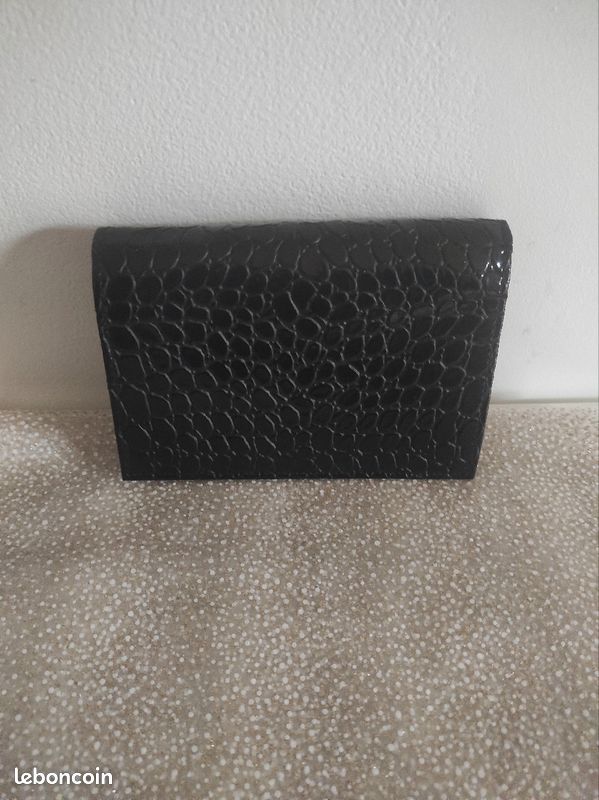Portefeuille neuf noir brillant tout en 1 (image 3)