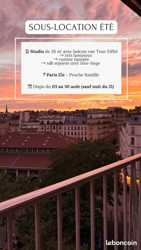 Appartement 1 pièce 26 m² · à Paris · 26 m² · 1 000 €