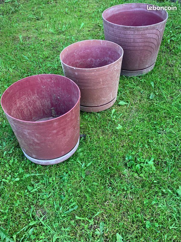 Pots de fleurs avec soucoupes (image 1)