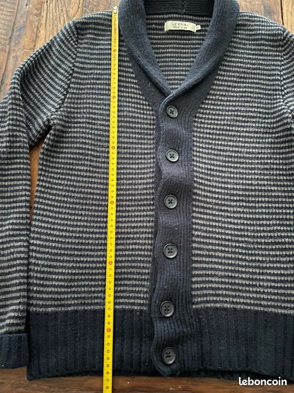 Pull gilet laine Celio homme (image 3)