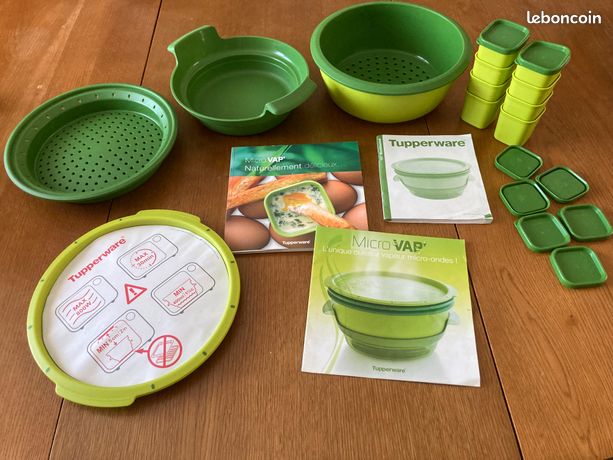 Micro Vap' Tupperware – Cuiseur Vapeur Pour Micro-ondes (vert, Occasion)