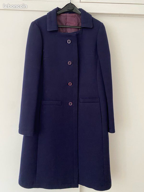 Manteau Femme Ancien Modèle Bleu Marine Old Navy - Taille S, Style Pea Coat à Boutons, Occasion Très Bon état