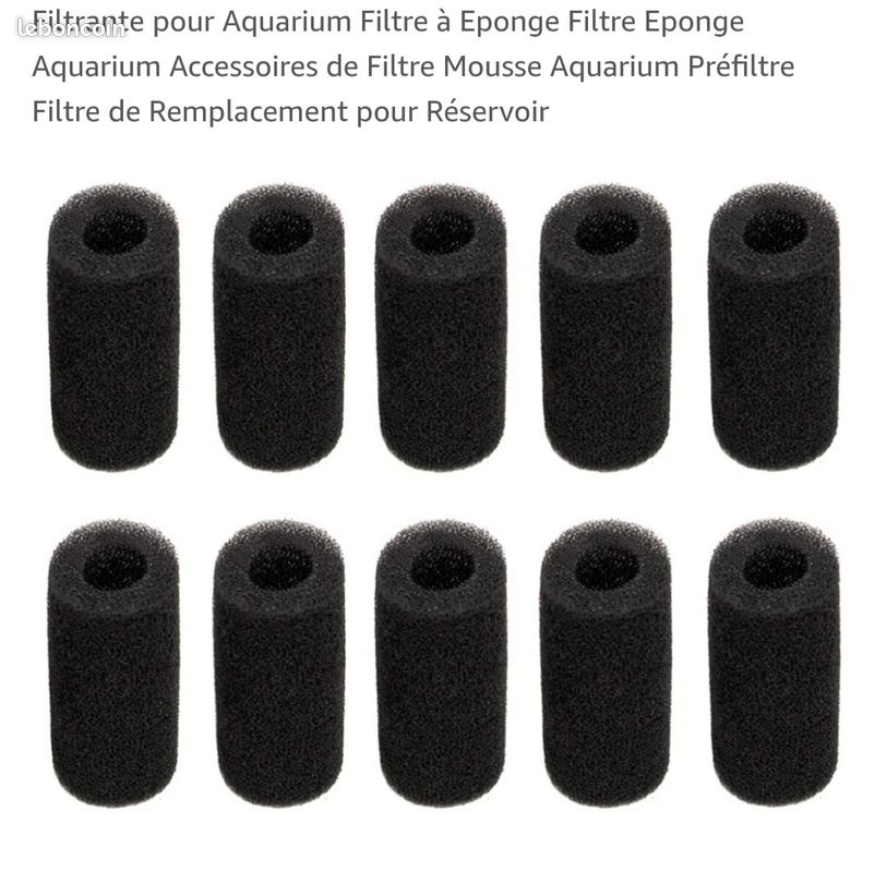 Lot de 9 mousses de filtration pour canne de filtration aquarium (image 2)