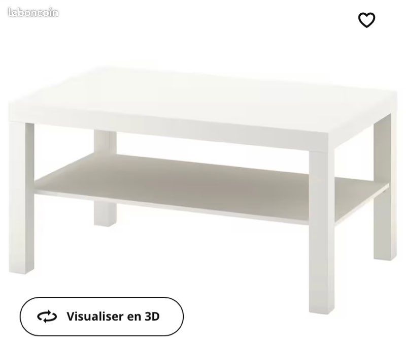 Table basse LACK IKEA blanche (image 1)