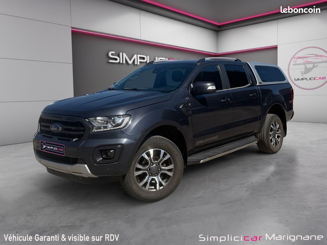 Ford ranger double cabine 2.0 ecoblue 213 bv10 wildtrak hardtop attelage cuir chauffant garantie 12 mois (image 4)