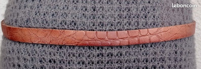 Ceinture vintage unisexe en cuir imprimé Scotch and Soda Amsterdam Couture 107 cm (image 3)