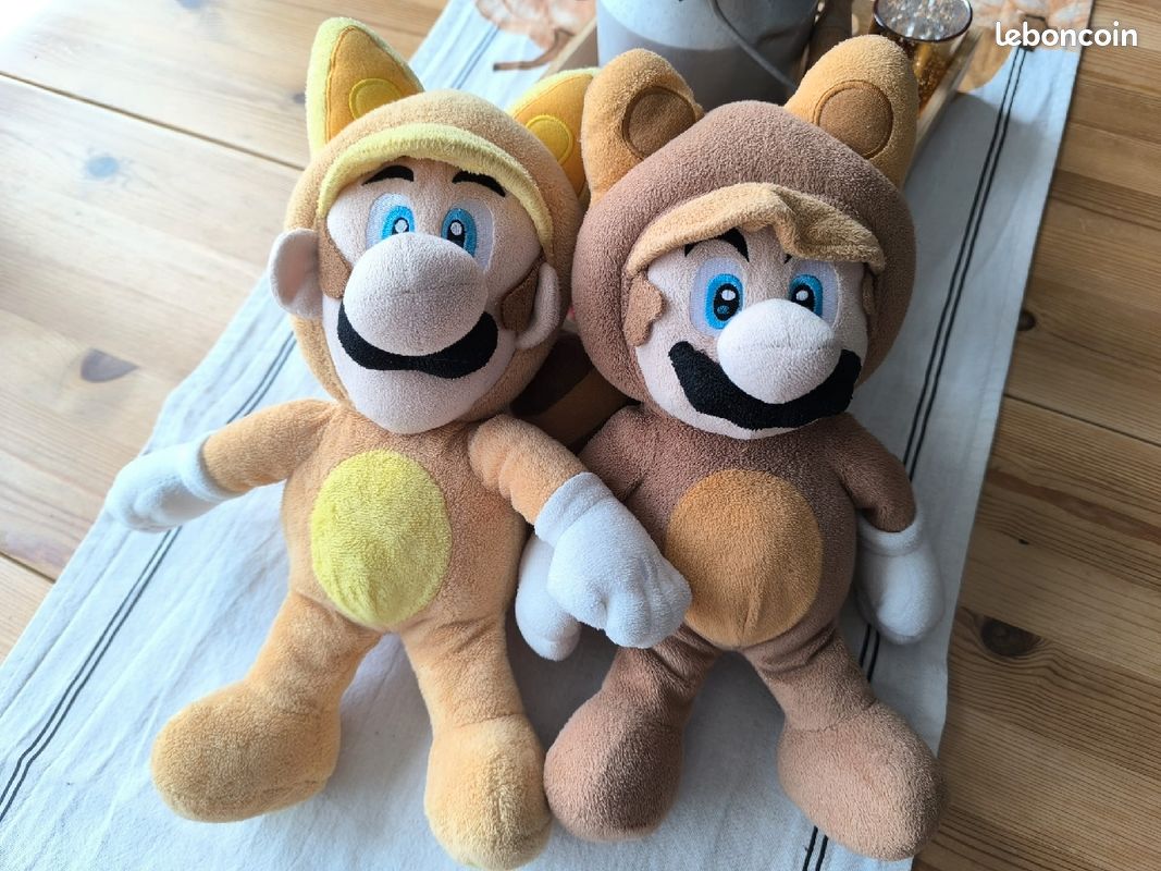 Luigi Peluche Mario Tanooki Super Mario 3D Land Kitsune Tanooki