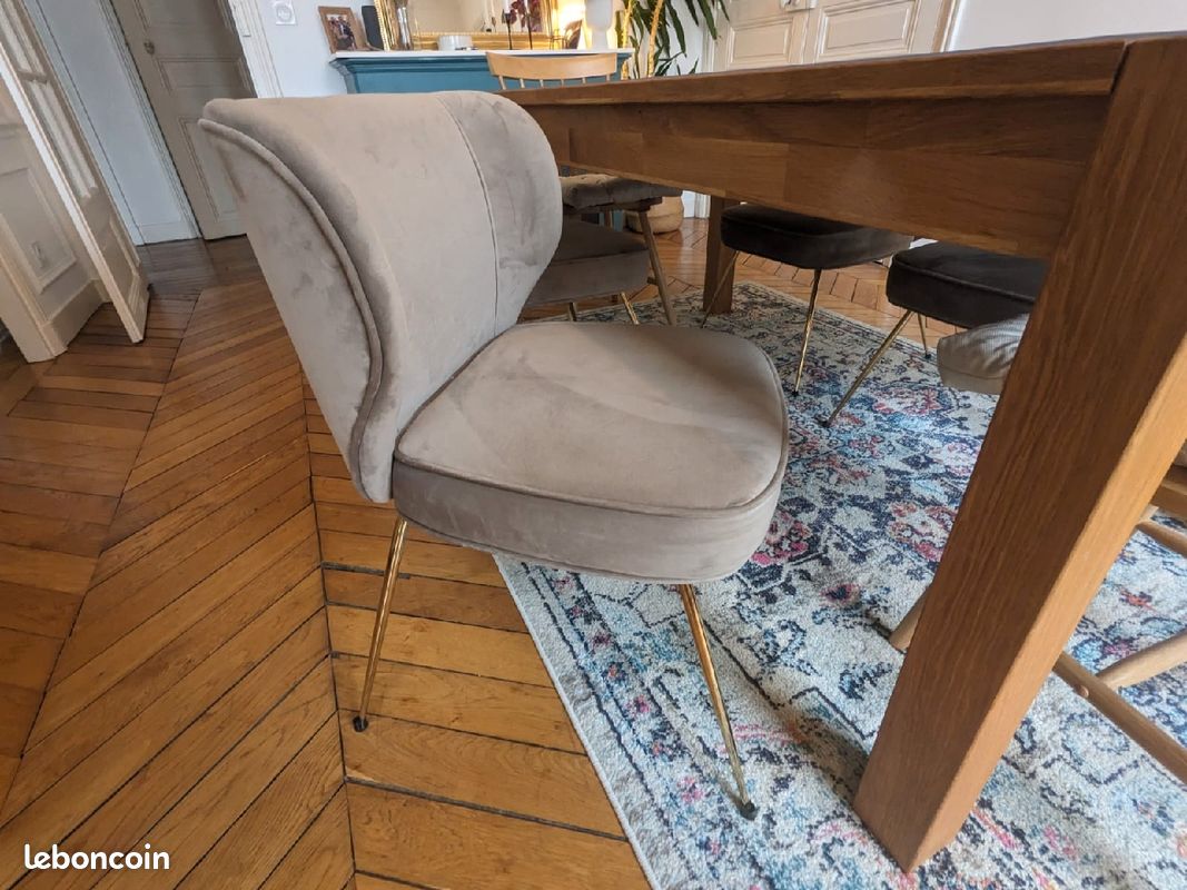 Chaise Wayne NV Gallery beige velour (image 1)