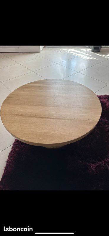 Table de salon en chêne massif (image 3)