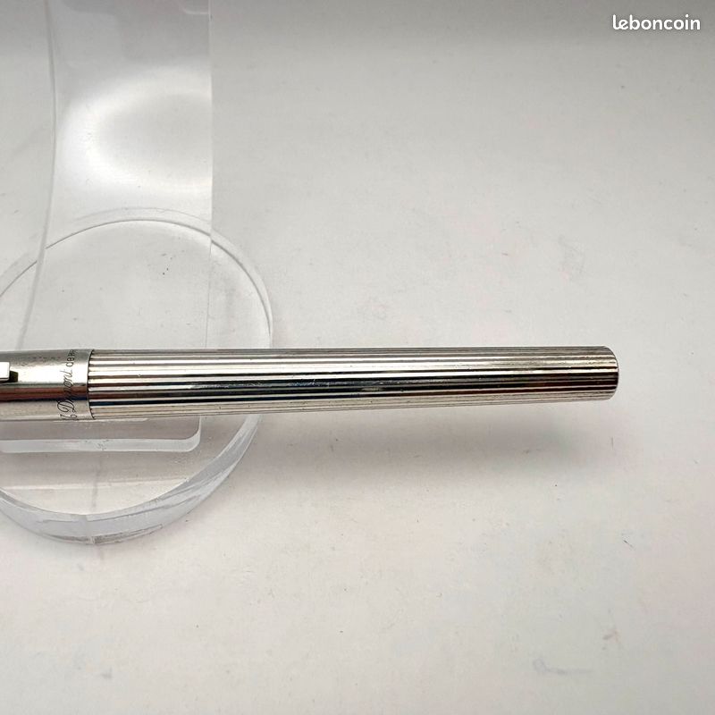 Stylo à Bille S.T. Dupont - Modèle Classique En Argent Massif 925 Et Laqué Bleu Doré - Avec écrin - Occasion