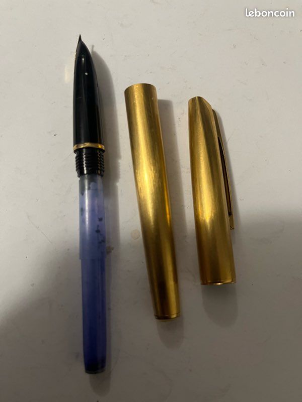 Stylo Plume Waterman - Plaque Or - Plume Or 18 Carats 750 - Occasion - Écriture Luxe