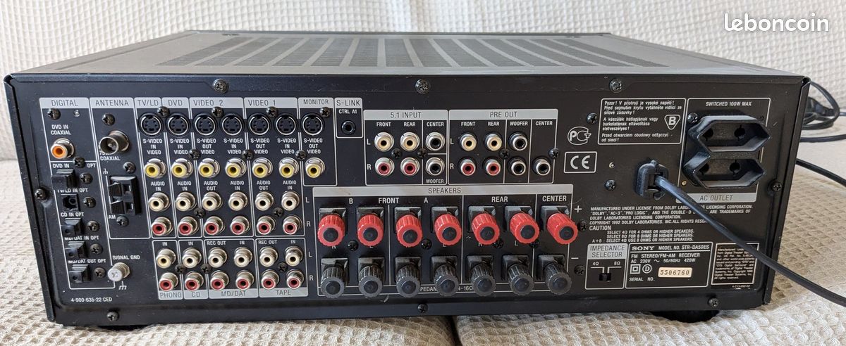 Sony - STR-DA50ES- Récepteur multicanaux à semi-conducteurs