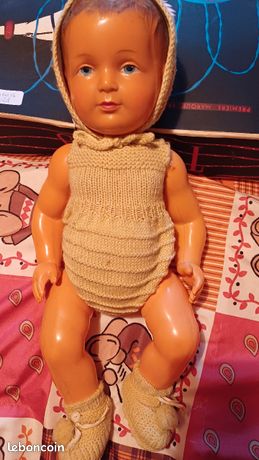 POUPON PETITCOLIN 80 en celluloïd - 56 cm - années 30