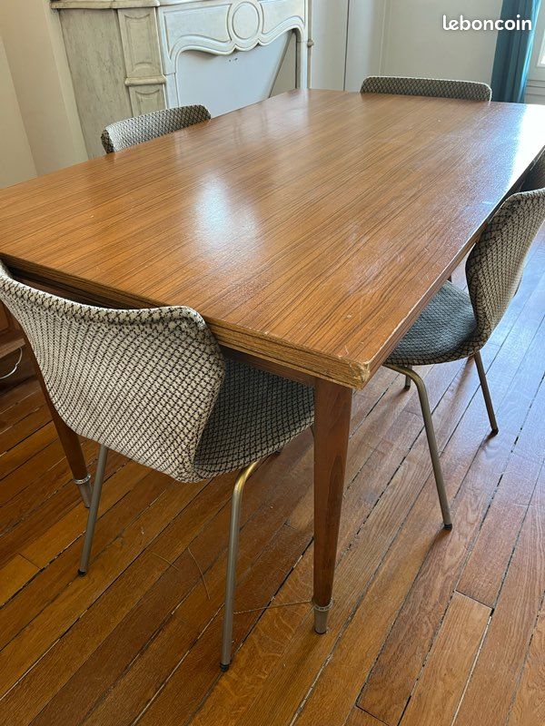 Table vintage bois et formica (image 2)