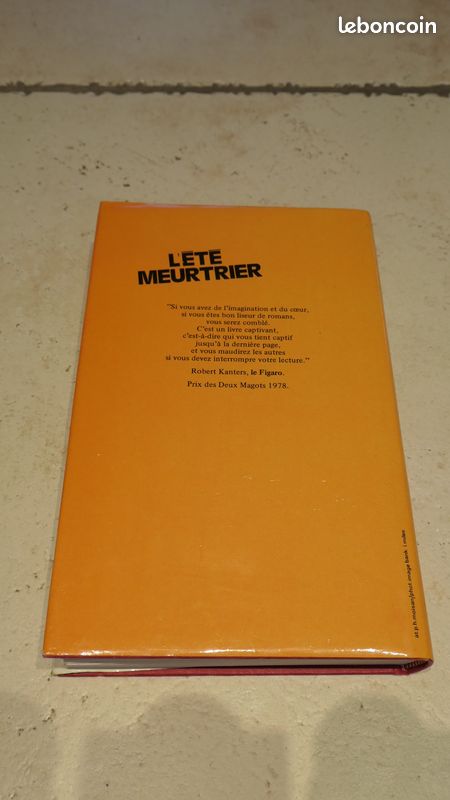 Livre Sébastien Japrisot " l'été meurtrier" broché 1979 (image 2)