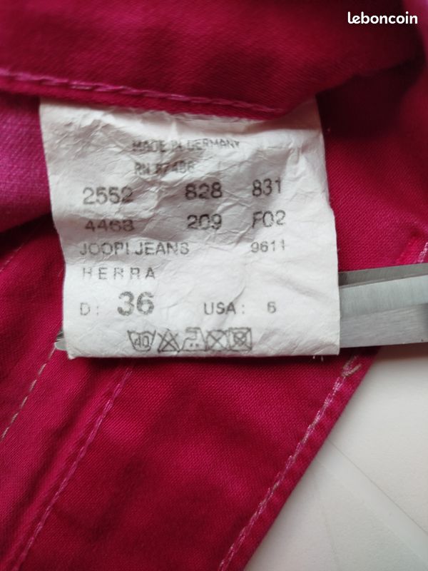 Pantalon jeans cerise marque Joop taille 36 (image 5)