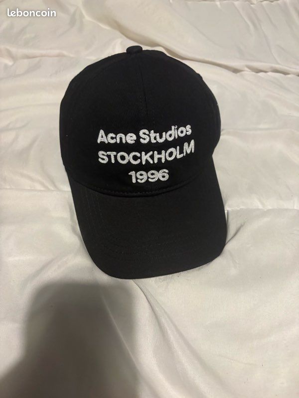 Casquette Acne Studios Stockholm 1996 noire (image 1)