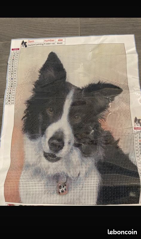 Diamond painting chien border (image 1)