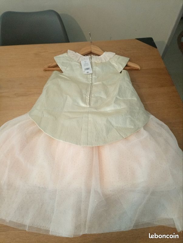 Rose Pâle Robe Rose Et DorÃ© Robe En Tulle Pour Fillette Taille