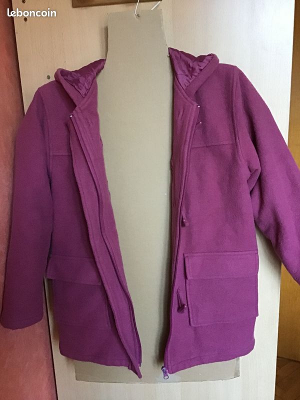 Manteau dufflecoat mauve (image 2)