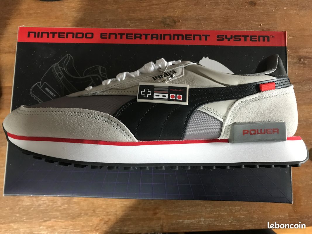 Super Mario Zapatillas Puma Nes Super Mario Bros Power Up Card