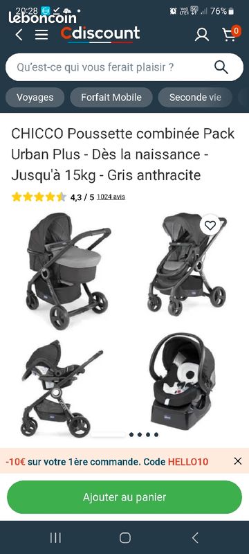 Poussette chicco pack combiné (image 5)