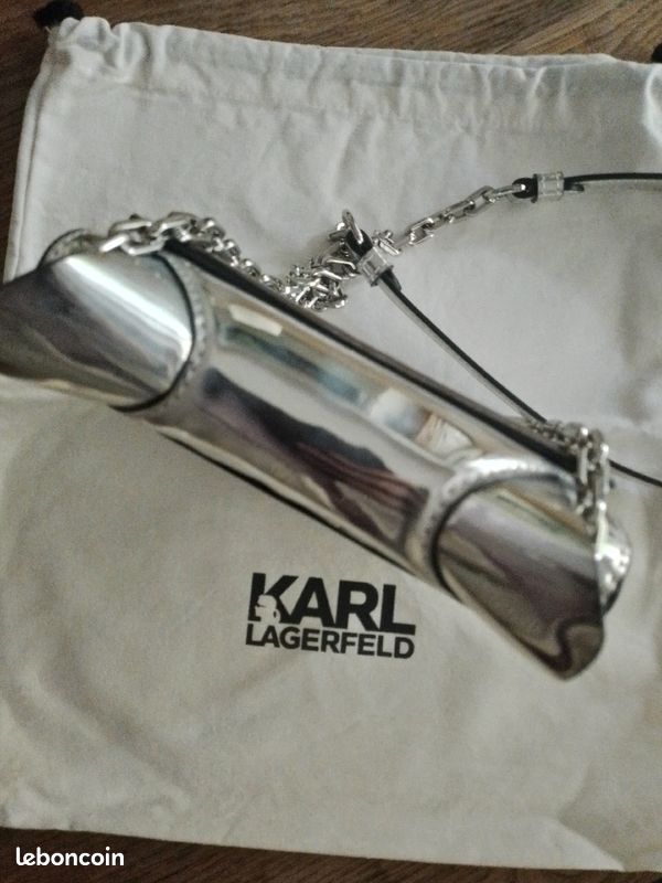 Petit sac à main chat argenté karl lagerfeld choupette
