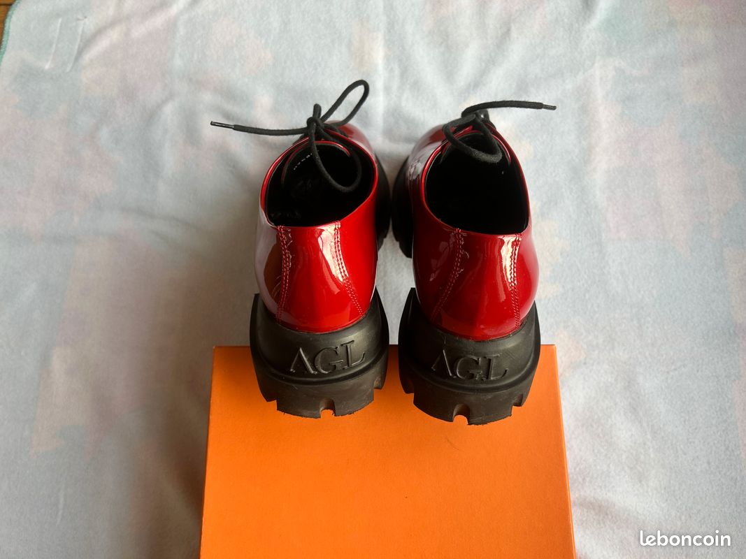 Chaussures femme, AGL, cuir verni rouge, femme, p.39 (image 7)