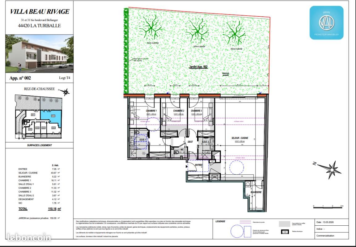 Appartement 4 pièces 110 m² · à La Turballe · 110 m² · 650 000 €