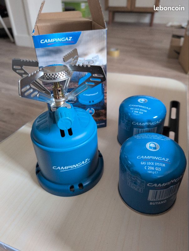 Réchaud Gaz Campingaz 206 S | Avec 2 Cartouches | Portable Pour Camping