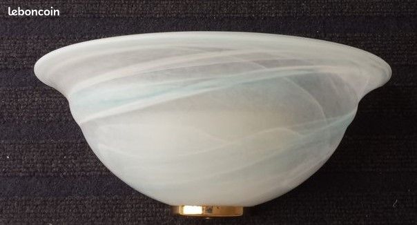Applique en verre blanc / bleuté - ceba (image 1)