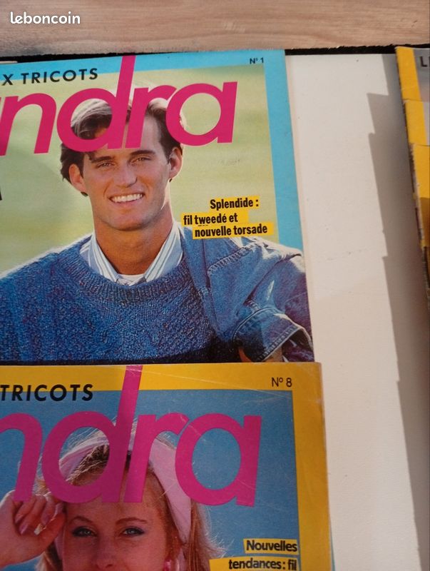 Lot de 19 Revue magazine sandra tricot(1,8,9,22,26,29,33,35,36,37,38,40,45,46,48,59,68,69,hs1) (image 2)