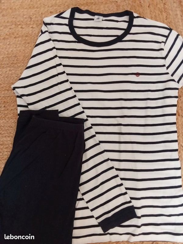 Pyjama Manches Longues Garçon Petit Bateau – Coton Rayé Milleraies Ultra Confortable