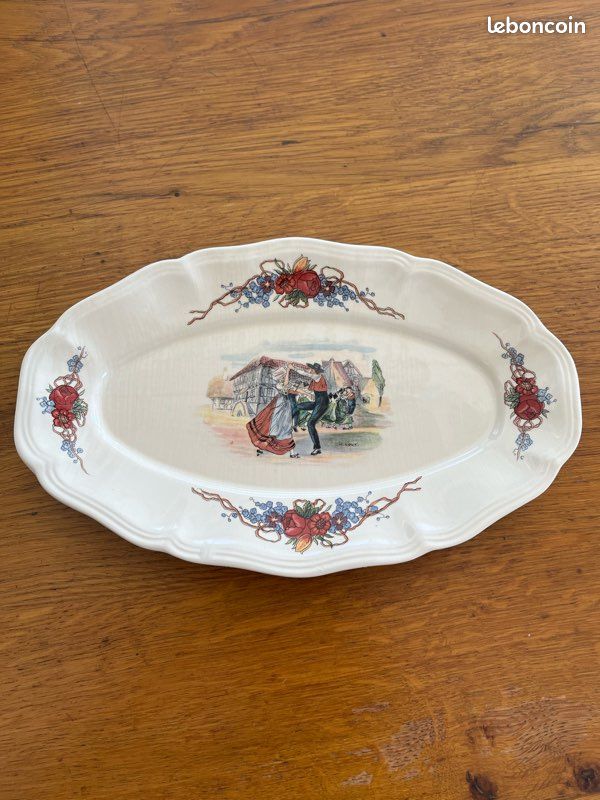 Assiettes plates,faïencerie Sarreguemines, modèle Obernai (image 10)